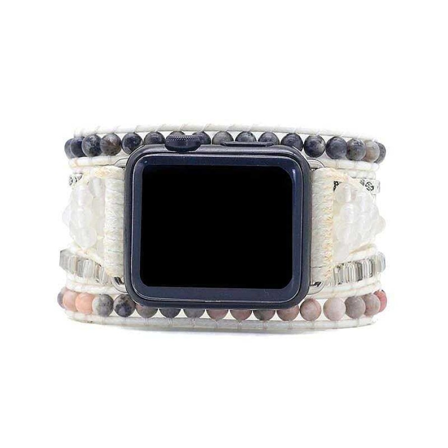 Bracelets Âme et Esprit | Labradorite Blanche - Bracelet Pour Montre Apple