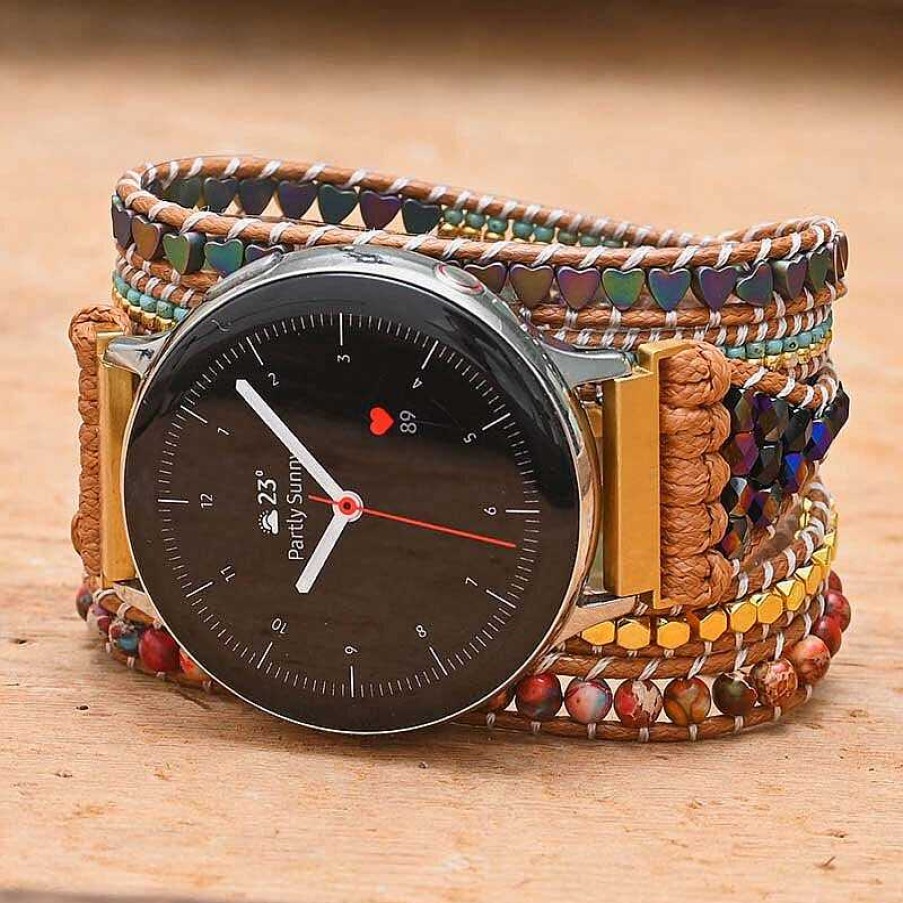 Bracelets Pour Montres Samsung Galaxy Âme et Esprit | Bracelet Pour Montre Connect E Samsung Nergie Puissante En H Matite Et Jaspe