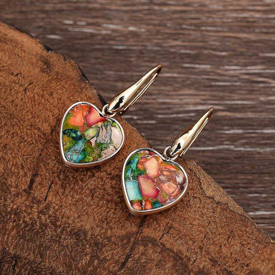 Boucles D'Oreilles Âme et Esprit | Boucles D'Oreilles Boh Me En Jaspe