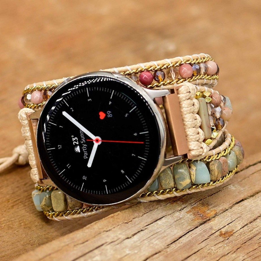 Bracelets Pour Montres Samsung Galaxy Âme et Esprit | Bracelet Pour Montre Son Altesse En Jaspe Et Agate
