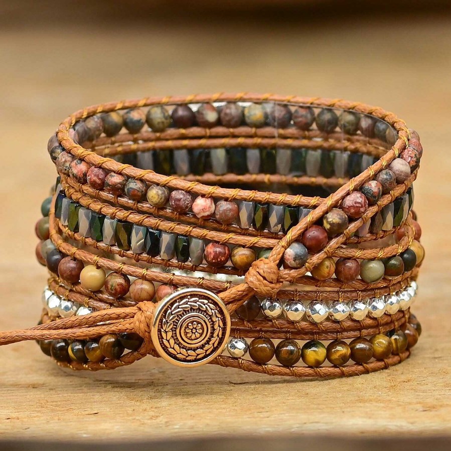 Bracelets Pour Montres Samsung Galaxy Âme et Esprit | Bracelet Pour Montre Connect Samsung En Oeil De Tigre Et Jaspe